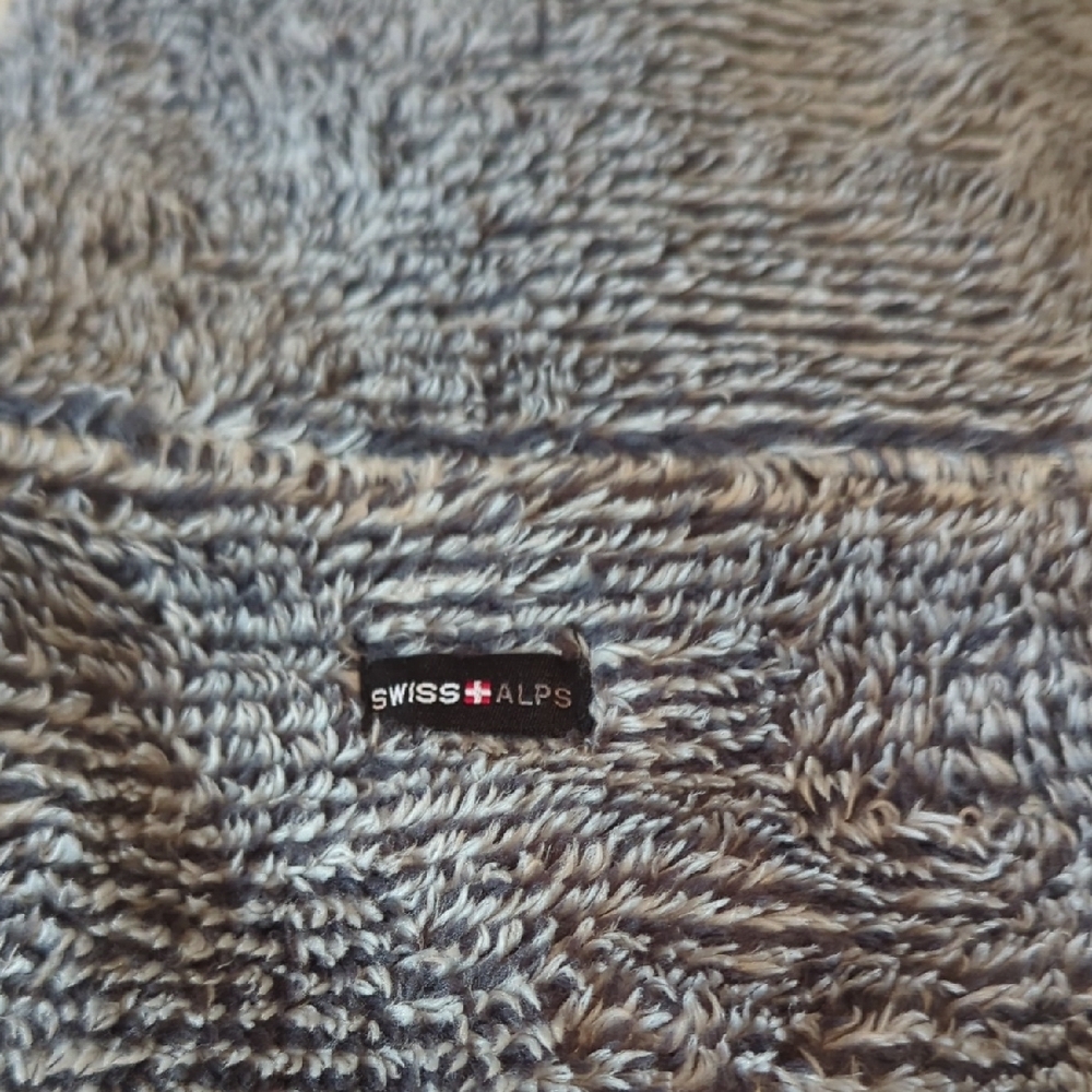 Swiss Alps Cozy Gray Sherpa Jacket Size Large - Picture 7 of 12